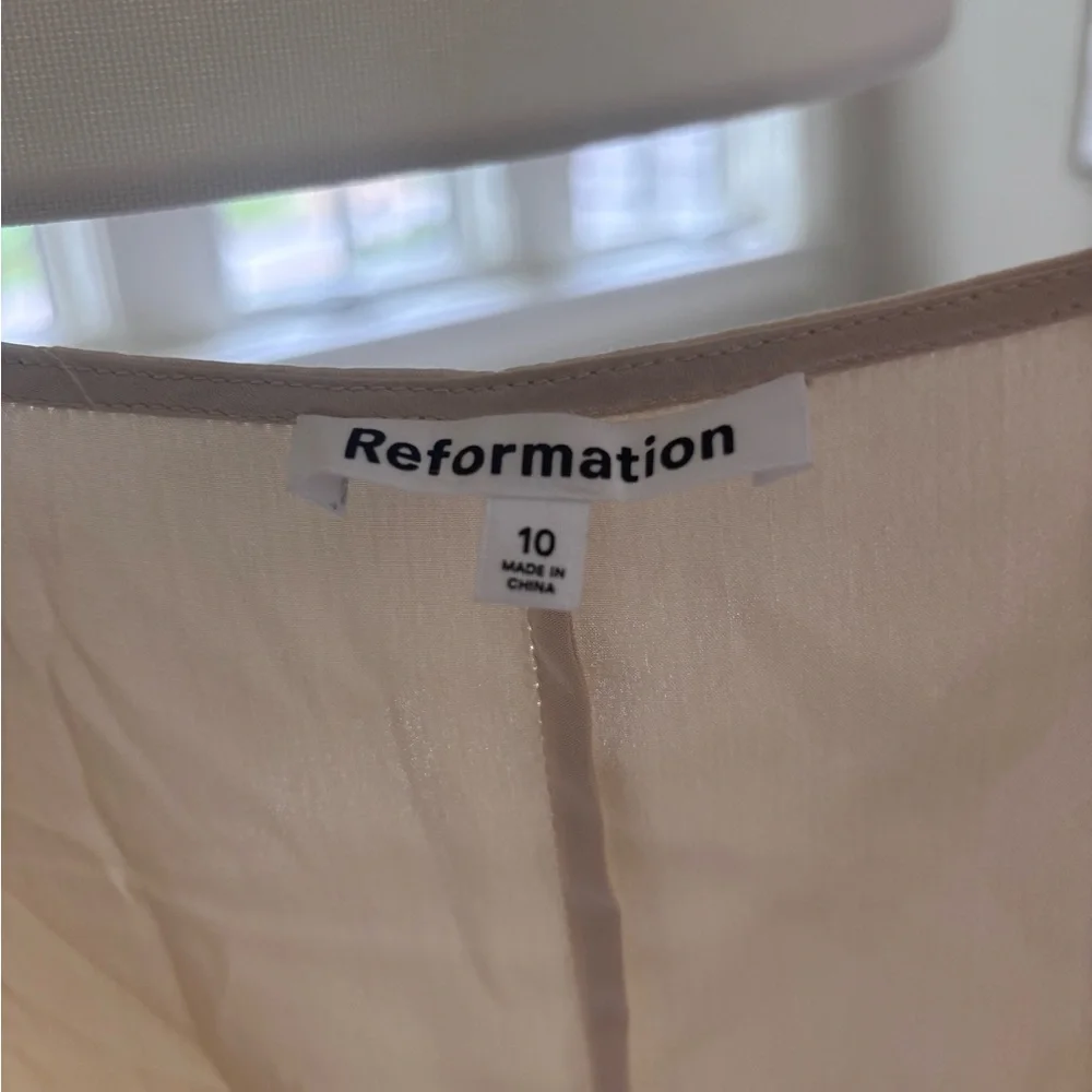 Reformation Cream Satin Women's Top